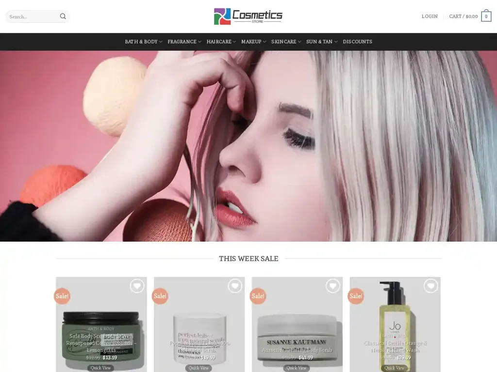 Screenshot of Cosmeticoptimalus.com taken on Tuesday the 9th of January 2024