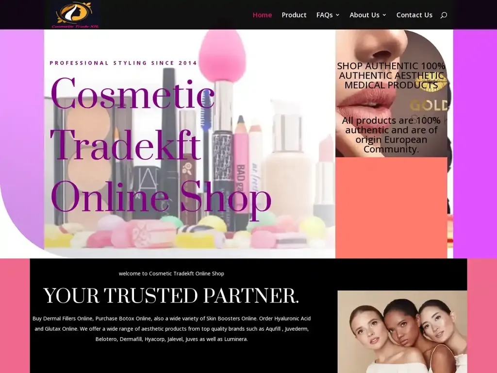 Screenshot of Cosmetictradekftonlineshop.com taken on Wednesday the 3rd of January 2024