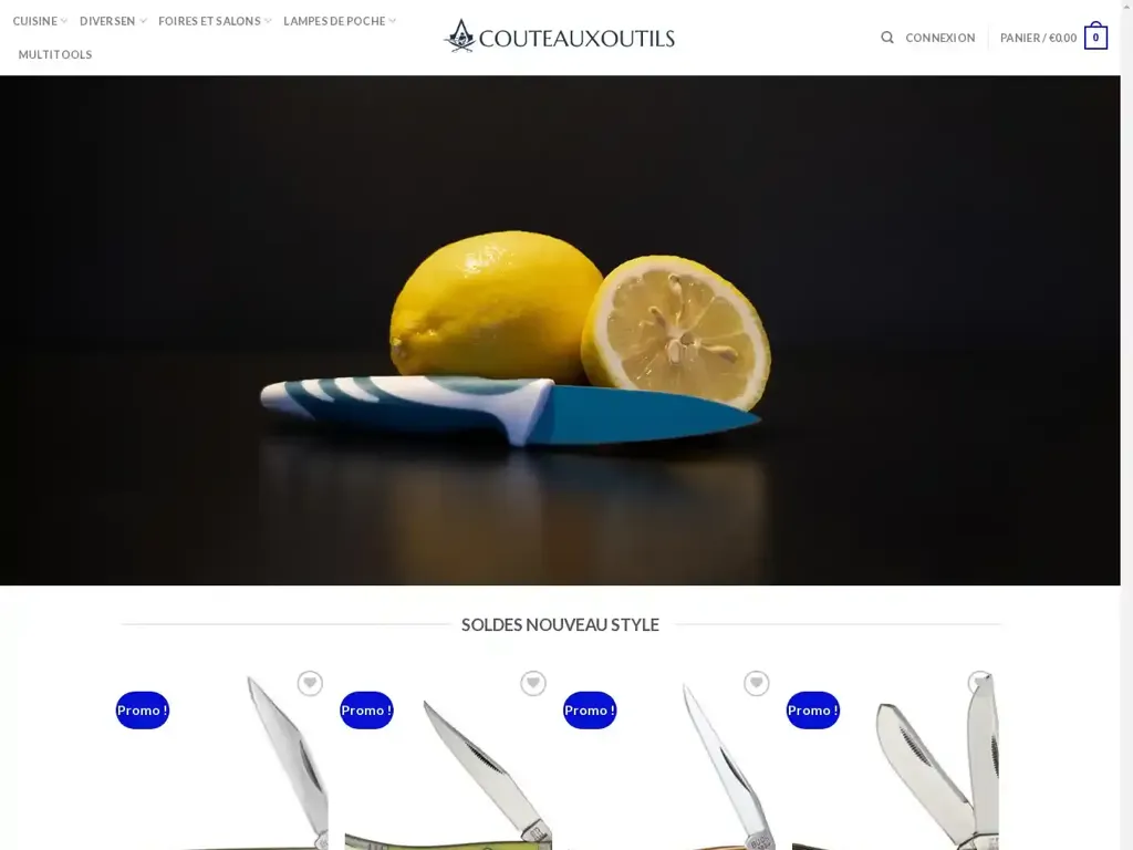 Screenshot of Couteauxoutils.com taken on Wednesday the 26th of June 2024