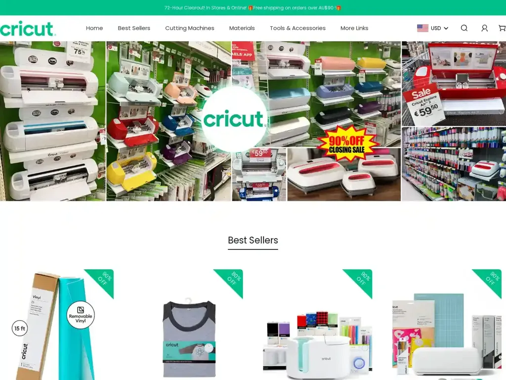 Screenshot of Cricutausale.shop taken on Wednesday the 2nd of October 2024