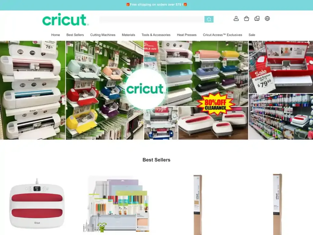 Screenshot of Cricutonlinesale.shop taken on Thursday the 19th of September 2024