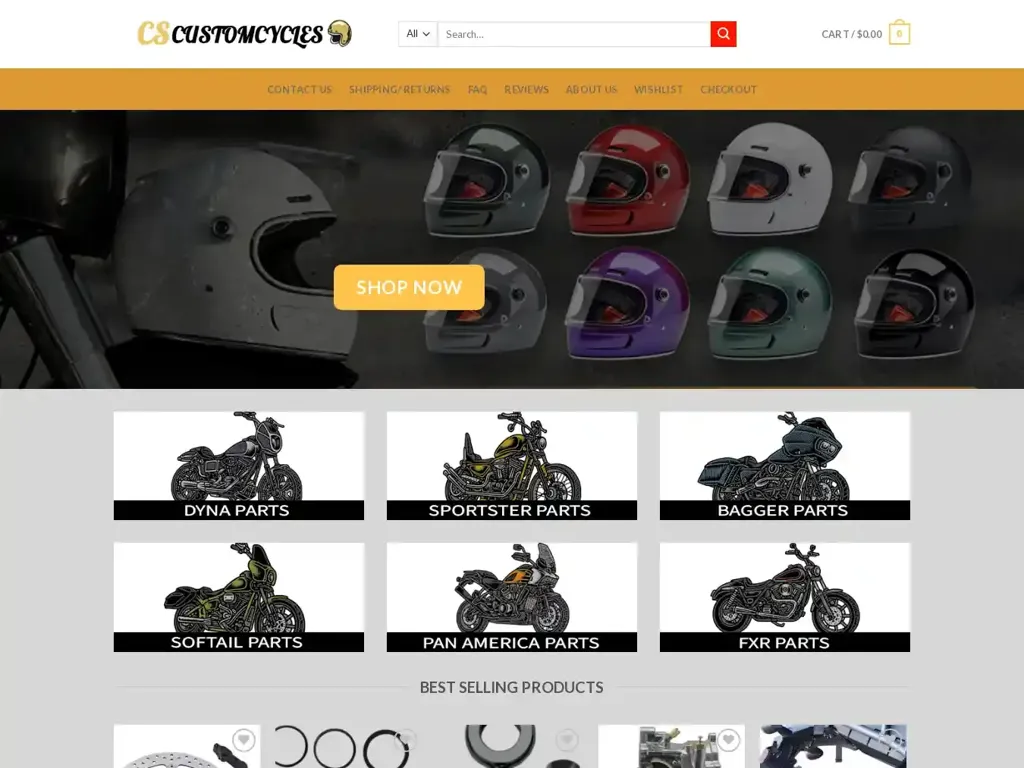 Screenshot of Cscustomcycles.com taken on Saturday the 27th of July 2024