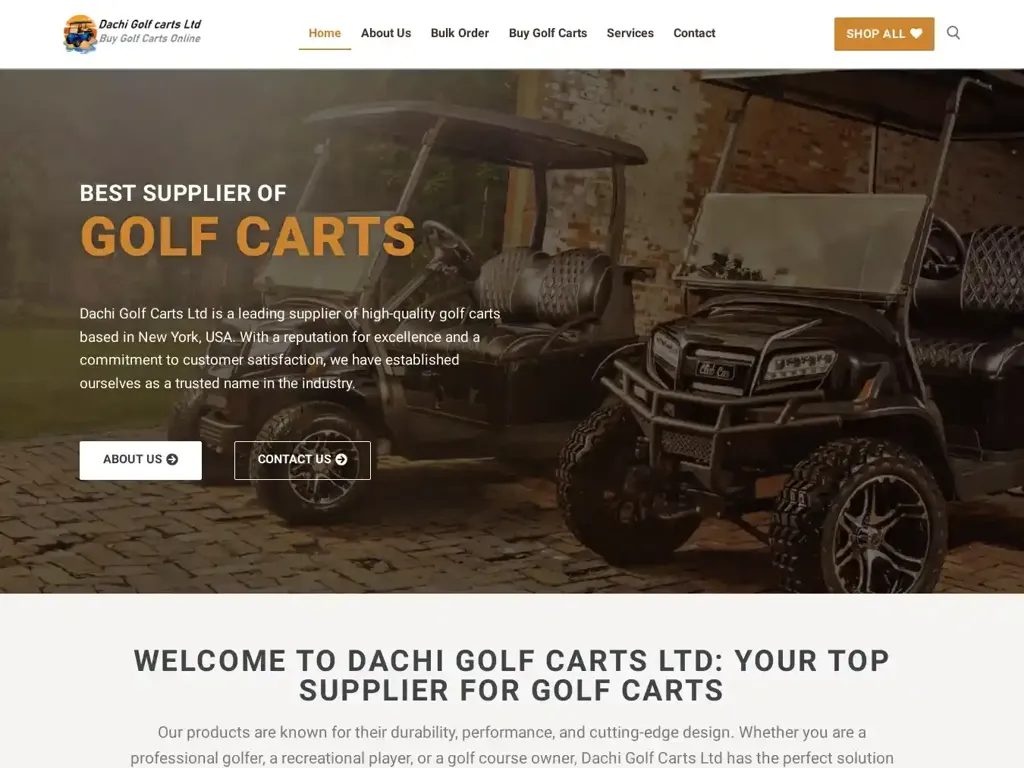 Screenshot of Dachigolfcarts.com taken on Saturday the 23rd of March 2024