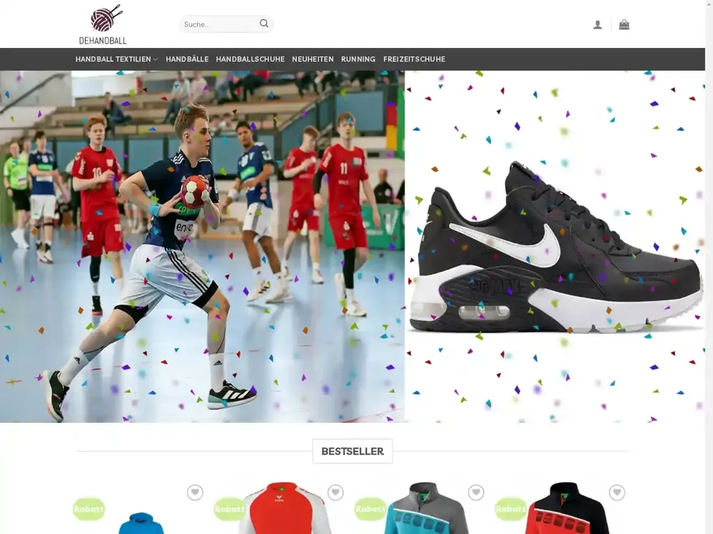 Screenshot of Dehandball.com taken on Sunday the 30th of June 2024