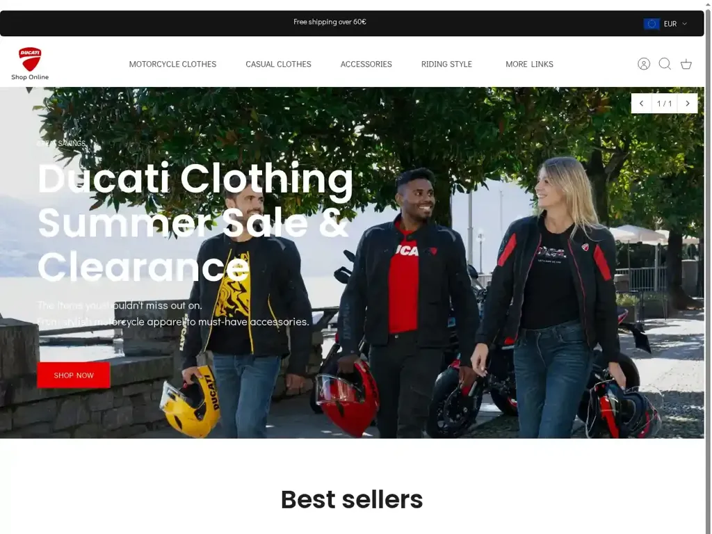 Screenshot of Ducaticlothingsale.shop taken on Wednesday the 25th of June 2025