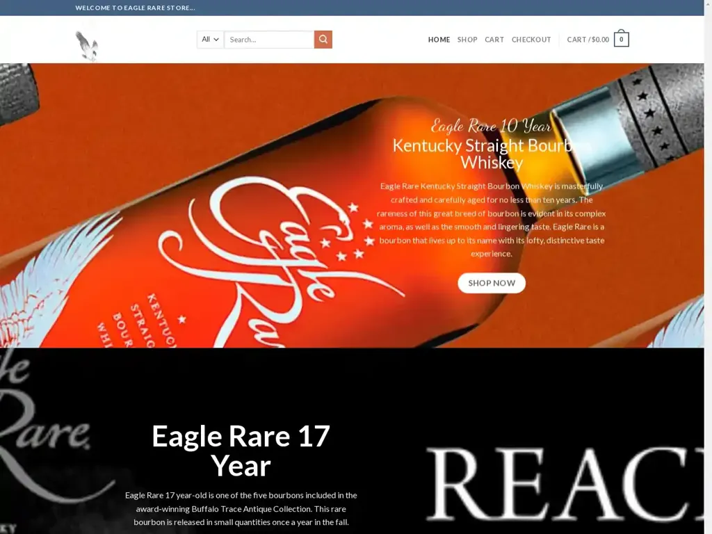 Screenshot of Eaglerarewhisky.com taken on Friday the 26th of July 2024