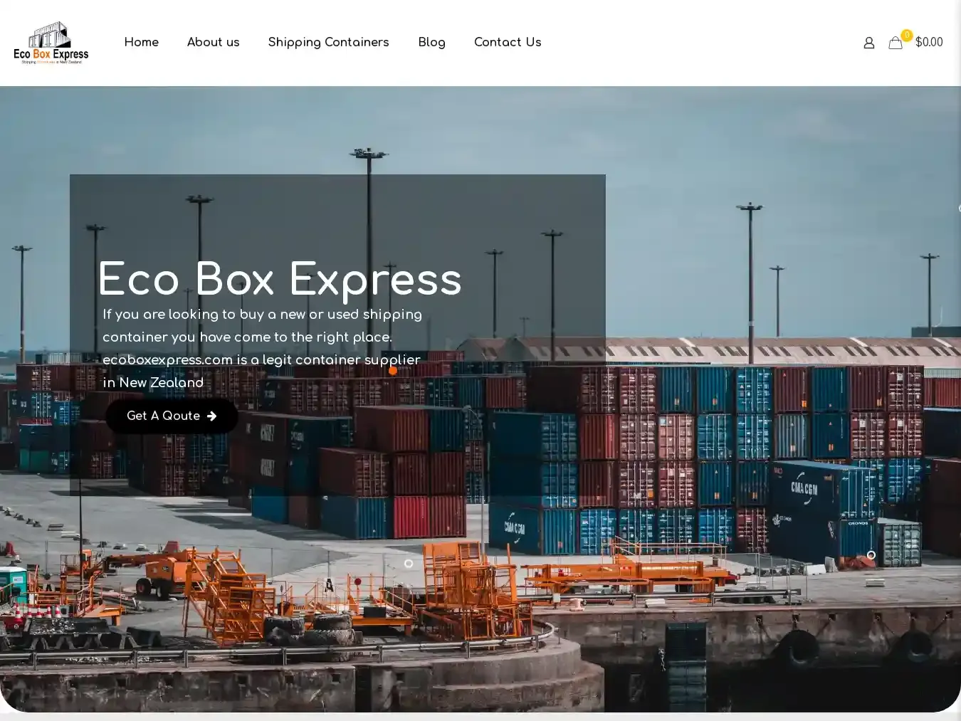 Ecoboxexpress.com Fraudulent Container website.