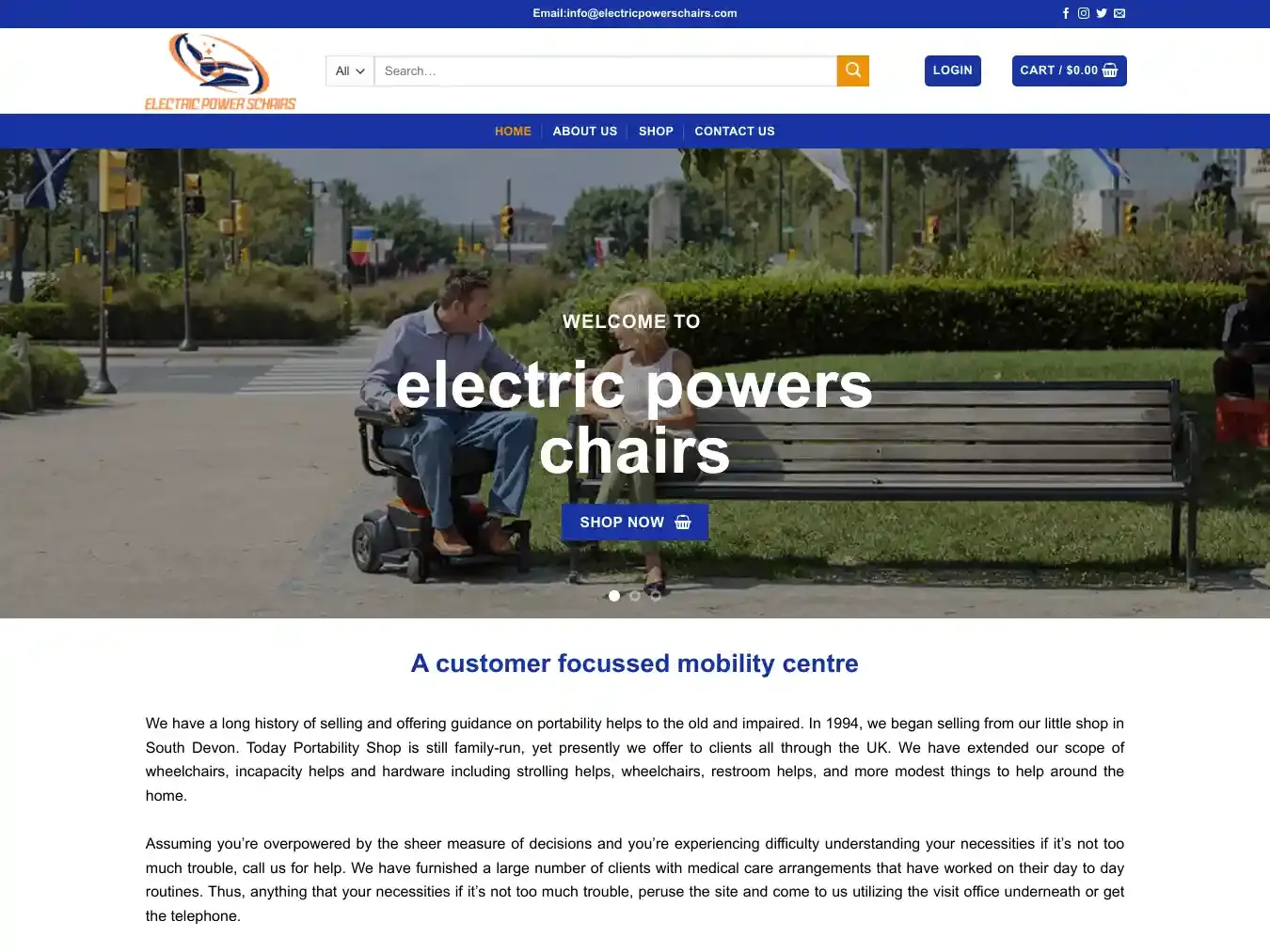 Electricpowerschairs.com Fraudulent Non-Delivery website.