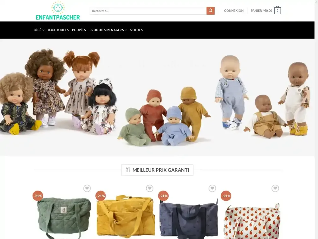 Screenshot of Enfantpascher.com taken on Wednesday the 26th of June 2024
