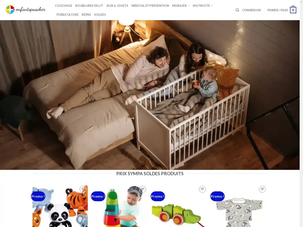 Screenshot of Enfantspascher.com taken on Wednesday the 26th of June 2024