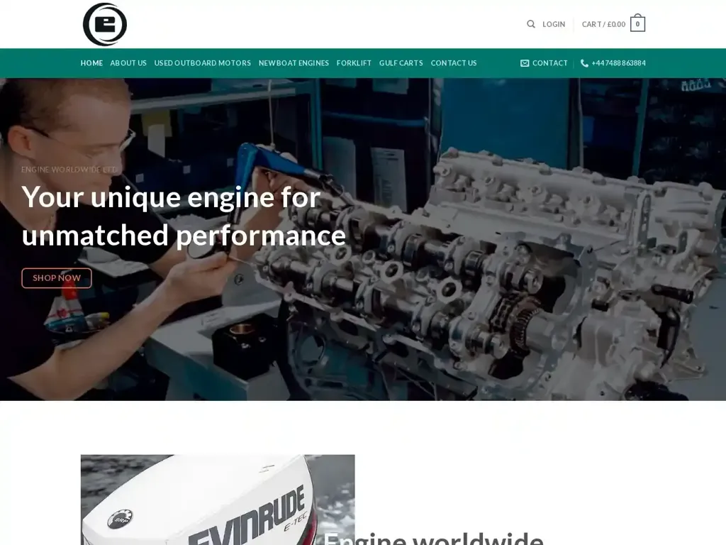 Screenshot of Engineworldwideltd.com taken on Sunday the 7th of July 2024