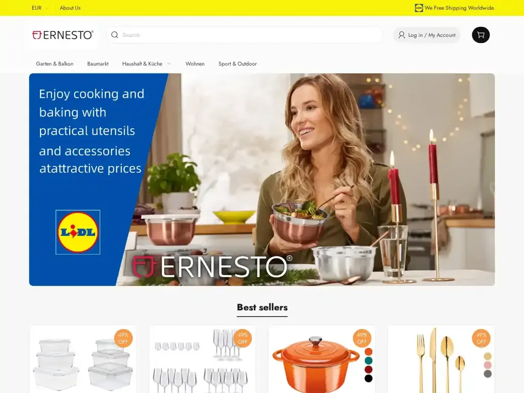 Screenshot of Ernestolidl.shop taken on Sunday the 24th of November 2024