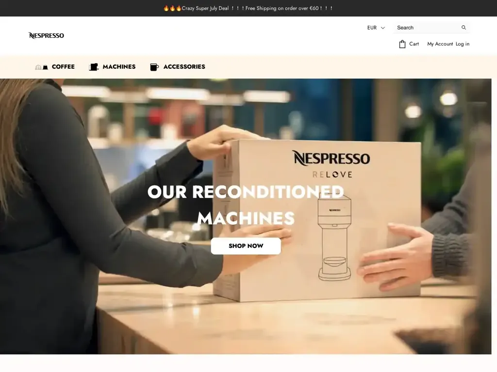 Screenshot of Espresso-eu.shop taken on Tuesday the 5th of November 2024