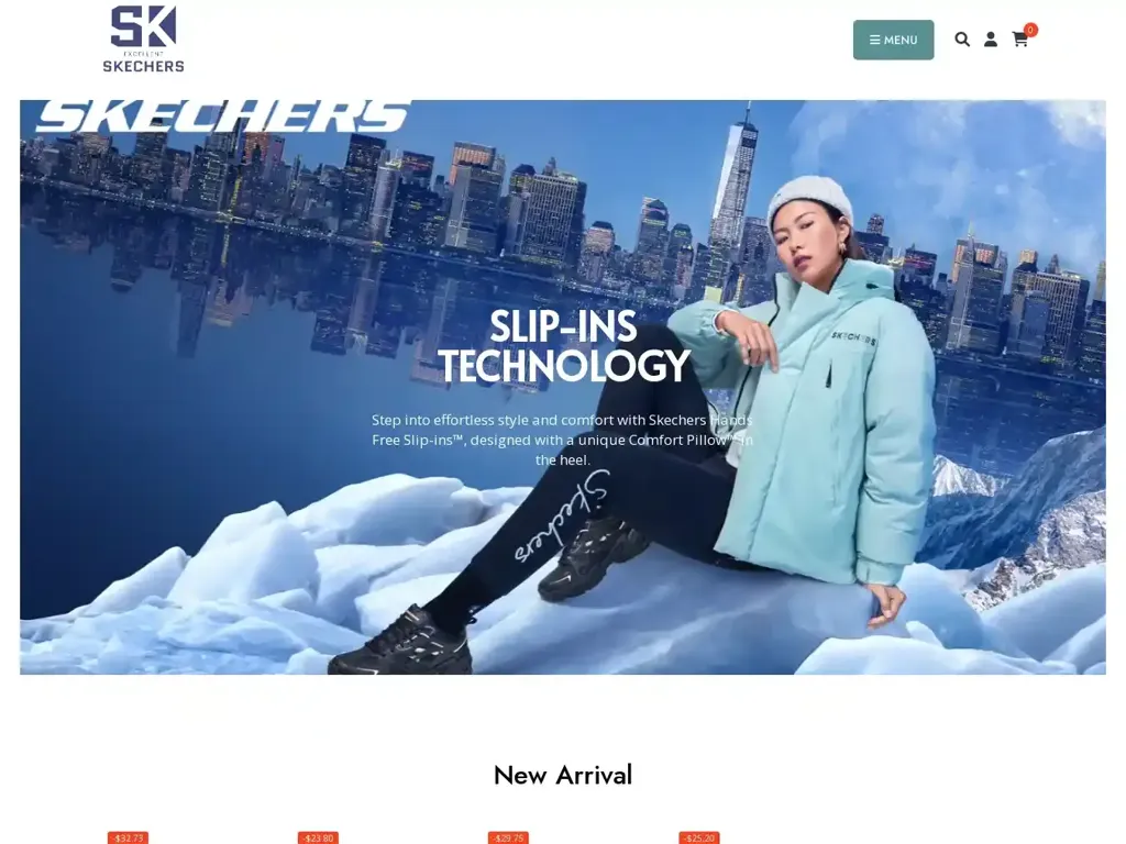 Screenshot of Excellentskechers.com taken on Monday the 10th of June 2024