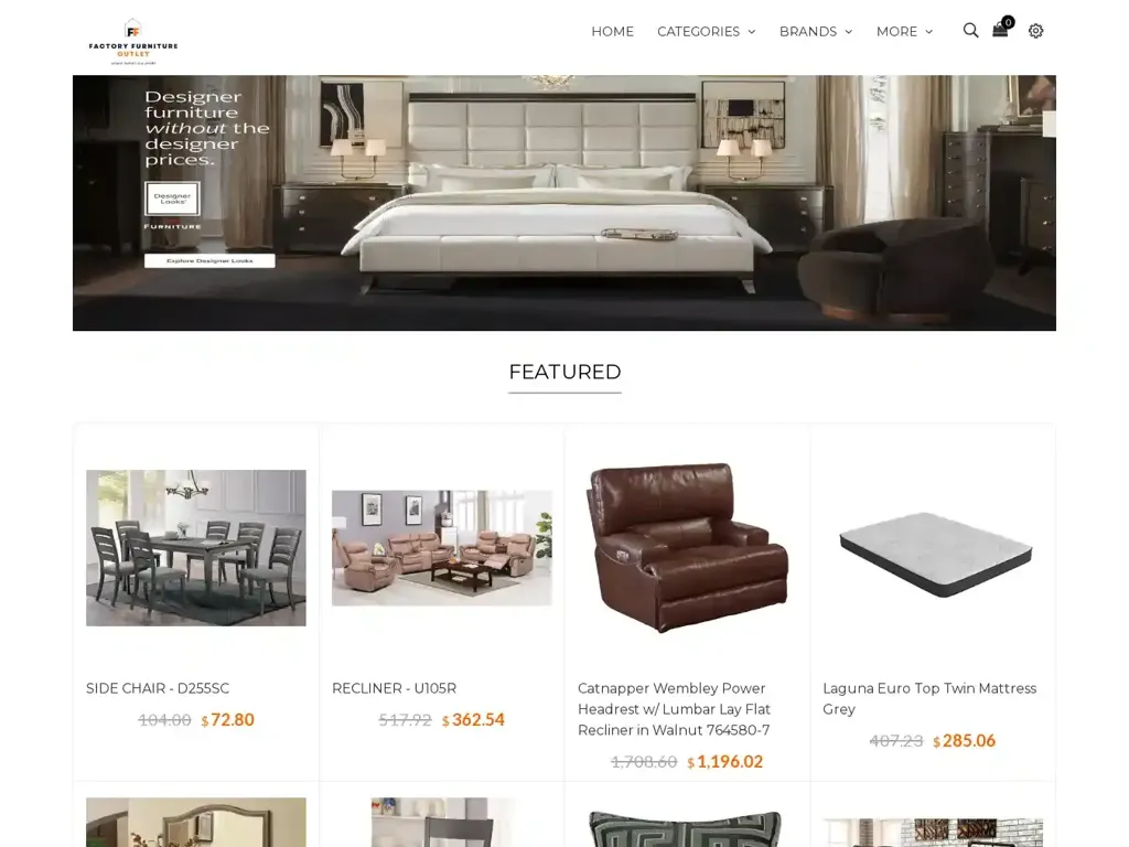 Screenshot of Factoryfurnitureout.shop taken on Wednesday the 4th of December 2024