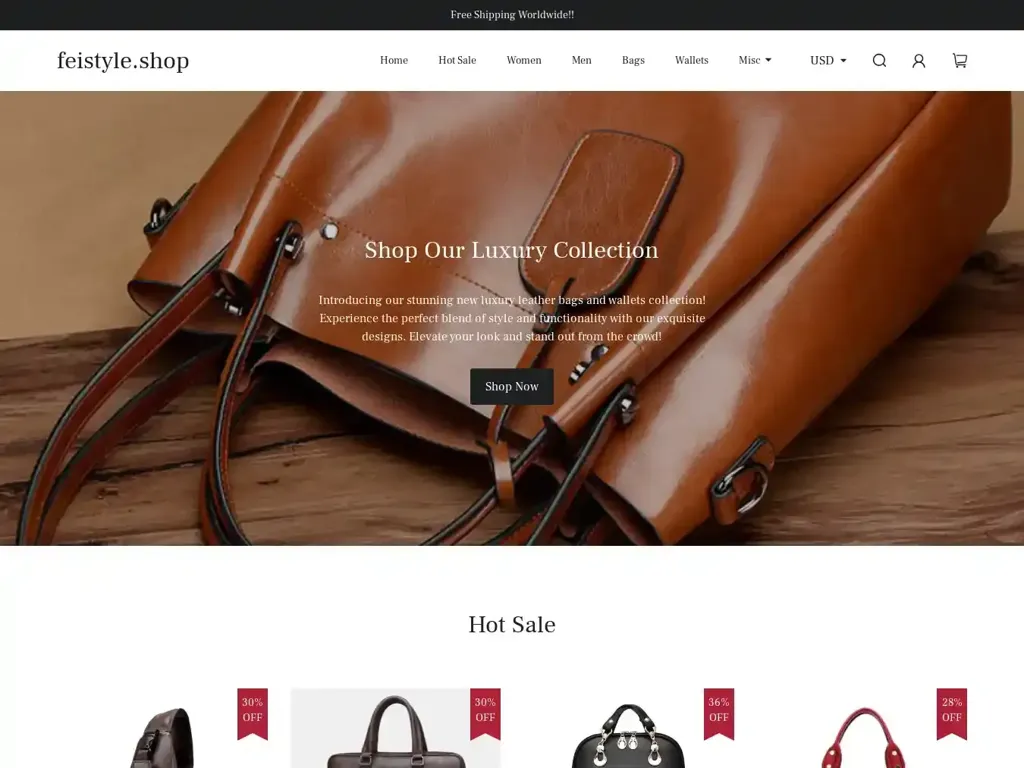 Screenshot of Fashionbagfirst.com taken on Wednesday the 20th of November 2024