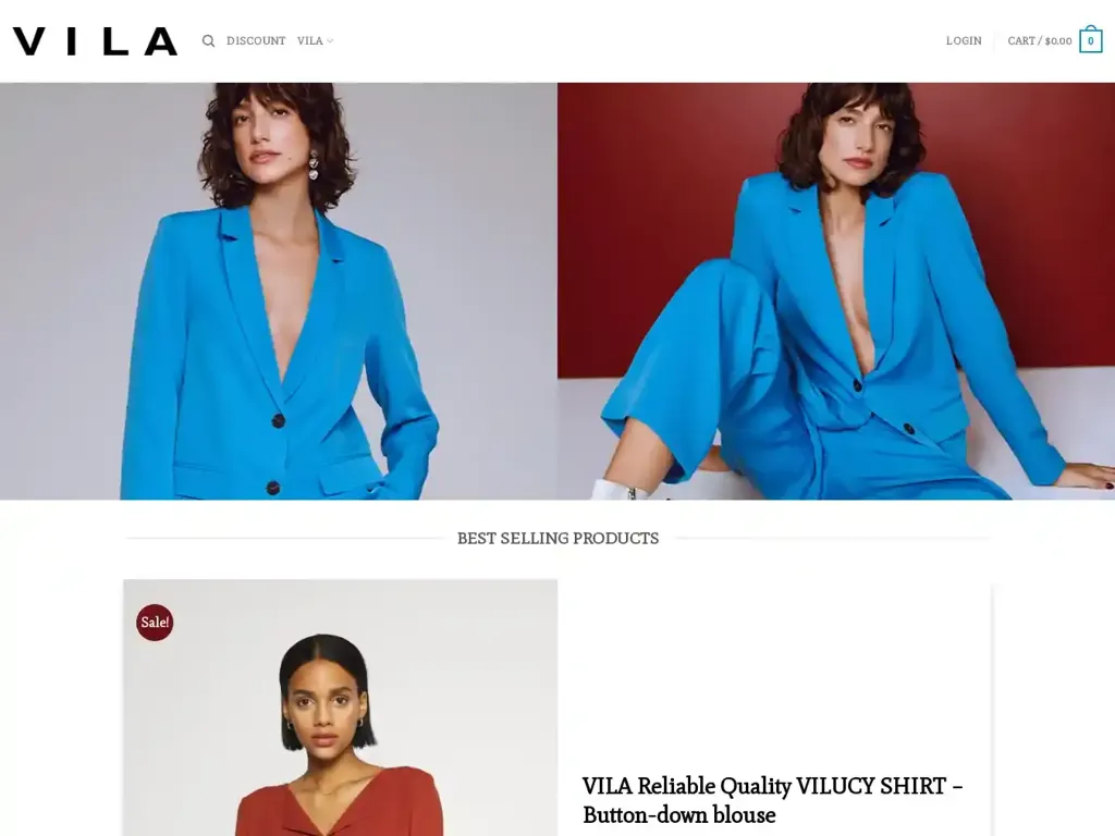 Screenshot of Fashionvila.com taken on Tuesday the 9th of January 2024