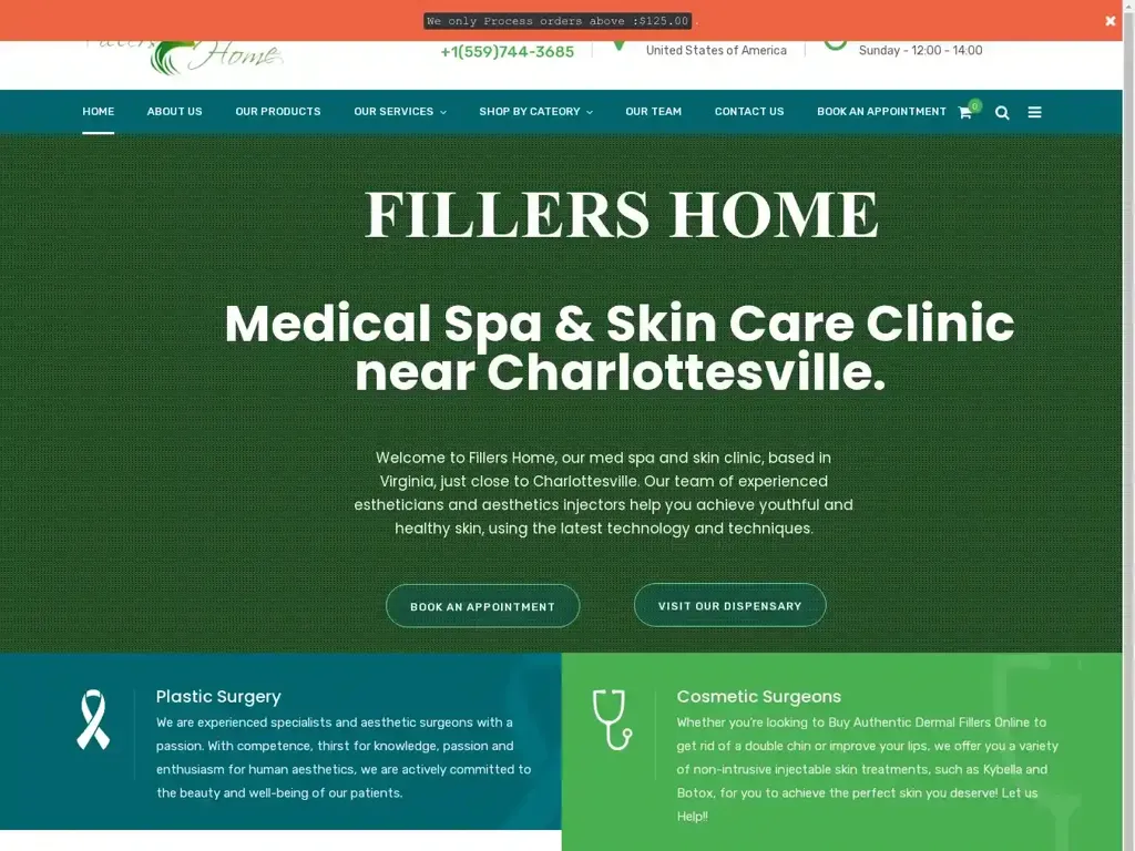 Screenshot of Fillershome.com taken on Monday the 23rd of September 2024