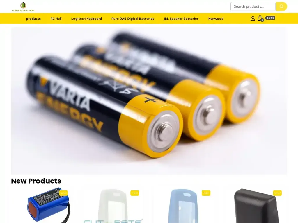 Screenshot of Findbestbattery.com taken on Monday the 23rd of December 2024