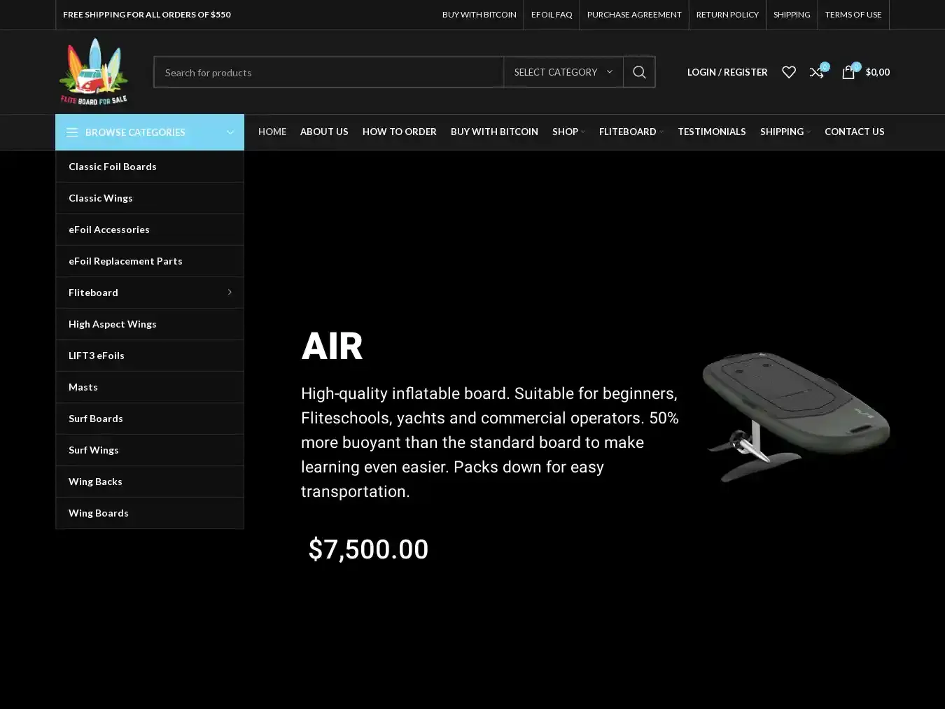 Fliteboardforsale.com Fraudulent Non-Delivery website.