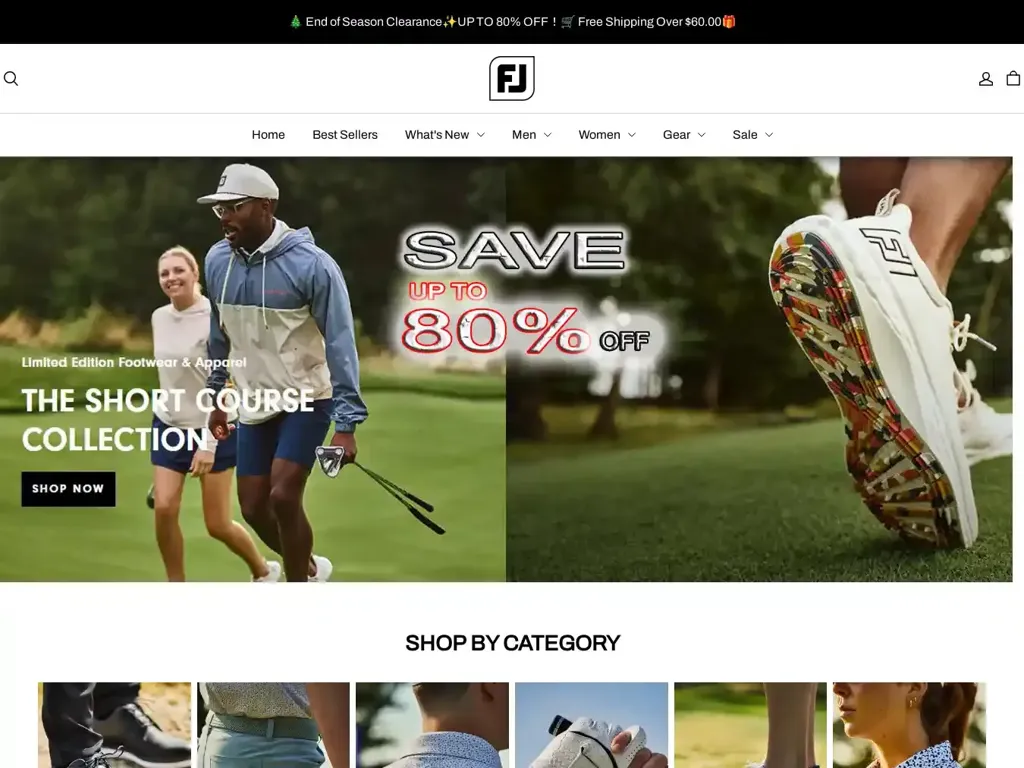 Screenshot of Footjoysales.com taken on Monday the 30th of December 2024