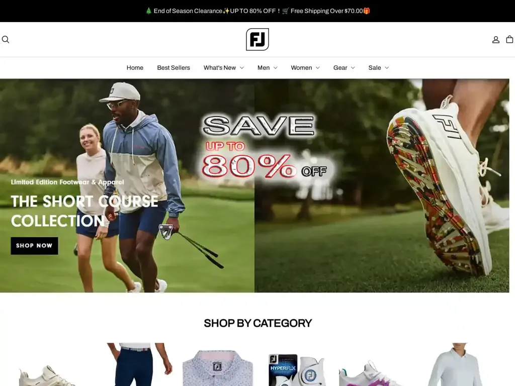 Screenshot of Footjoyus.com taken on Monday the 30th of December 2024