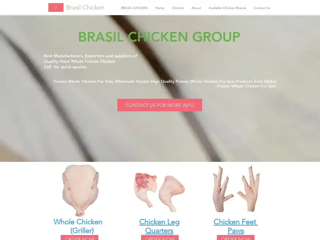 Screenshot of Frozenchickengroup.com taken on Friday the 5th of January 2024