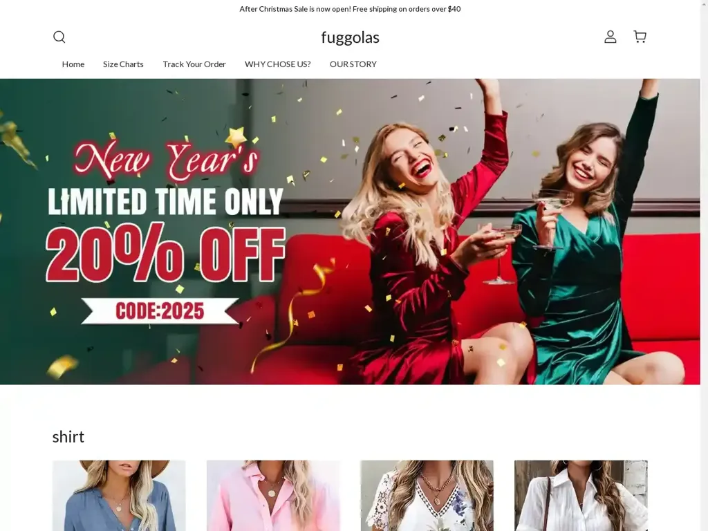 Screenshot of Fuggolas.shop taken on Tuesday the 7th of January 2025