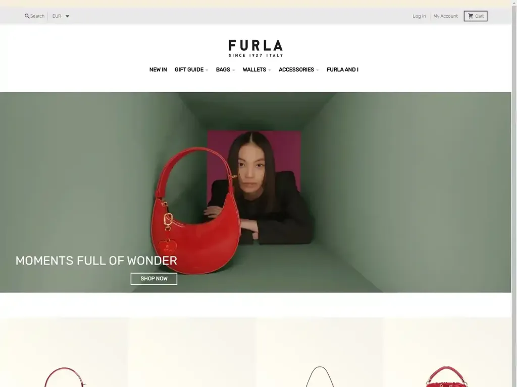 Screenshot of Furla-shop.com taken on Tuesday the 3rd of December 2024