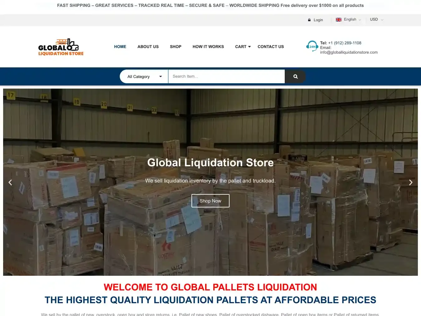 Globalliquidationstore.com Fraudulent Liquidation website.