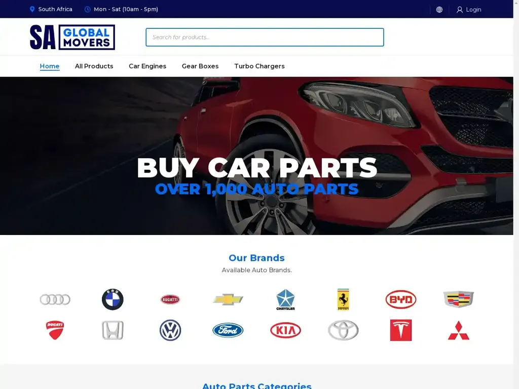 Screenshot of Globalmoversautocompany.com taken on Friday the 7th of June 2024