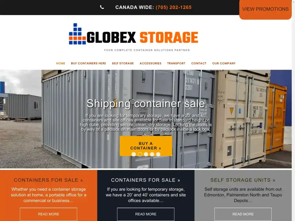 Screenshot of Globexstorage.com taken on Friday the 23rd of August 2024