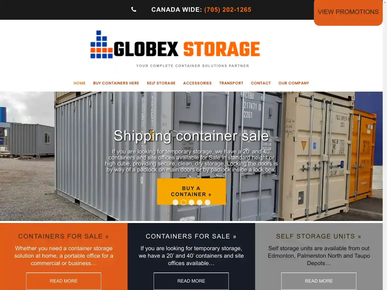 Globexstorage.com Fraudulent Container website.