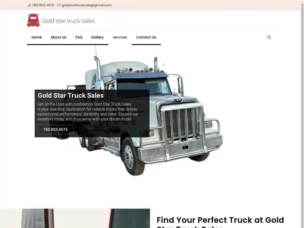 Screenshot of Goldstartrucksale.com taken on Wednesday the 7th of August 2024