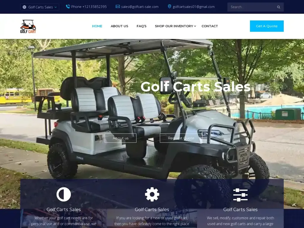 Screenshot of Golfcart-sale.com taken on Thursday the 10th of October 2024