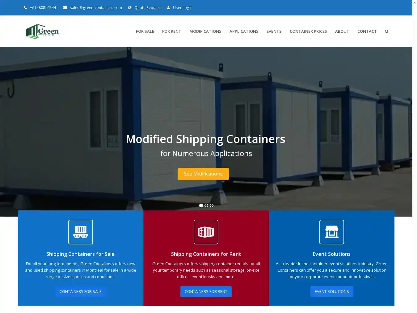 Green-containers.com Fraudulent Container website.