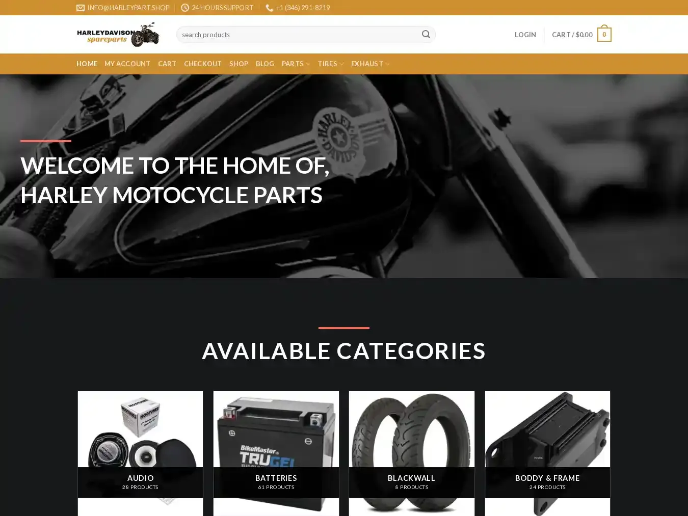 Harleypart.shop Fraudulent Automobile website.