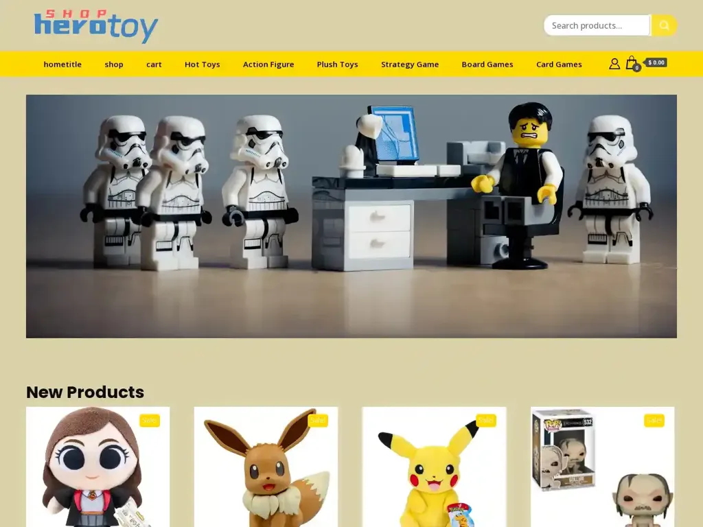 Screenshot of Herotoyshop.com taken on Monday the 23rd of December 2024