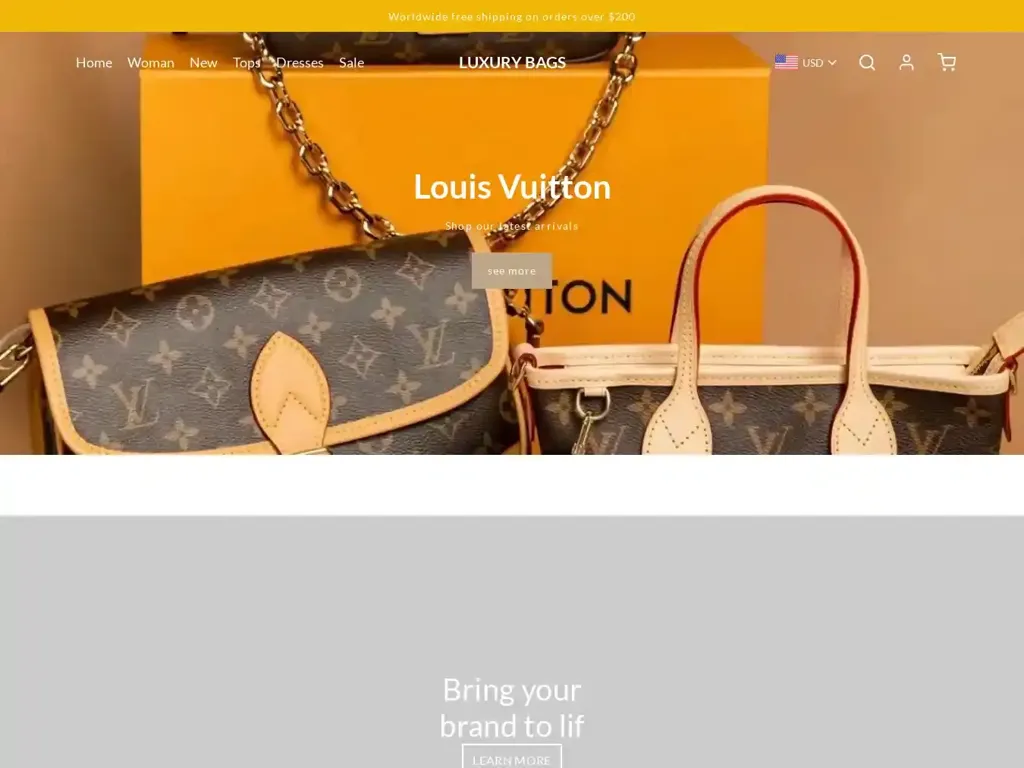 Screenshot of High-endluxurybags.shop taken on Wednesday the 11th of September 2024