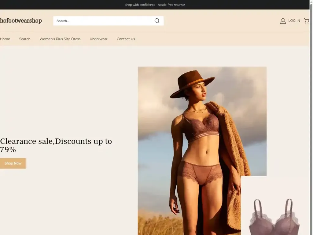 Screenshot of Hofootwearshop.com taken on Friday the 30th of May 2025