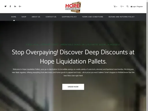 Hopeliquidationpallets.com