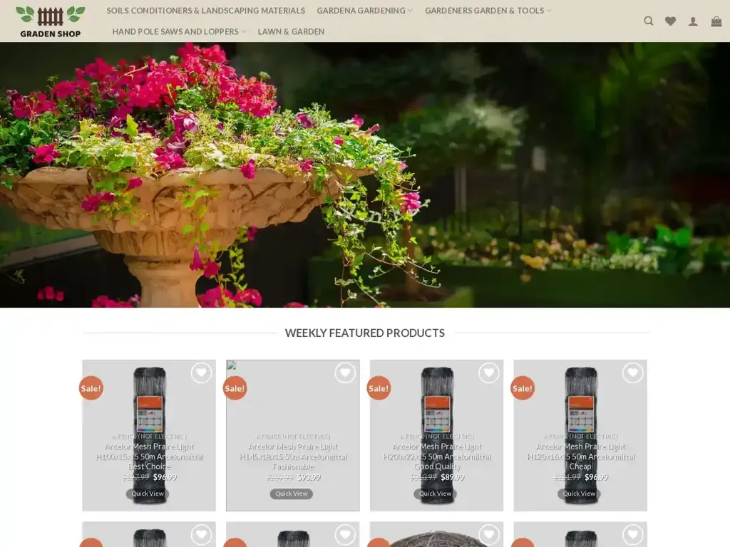 Screenshot of Hotsale-garden.com taken on Wednesday the 10th of January 2024