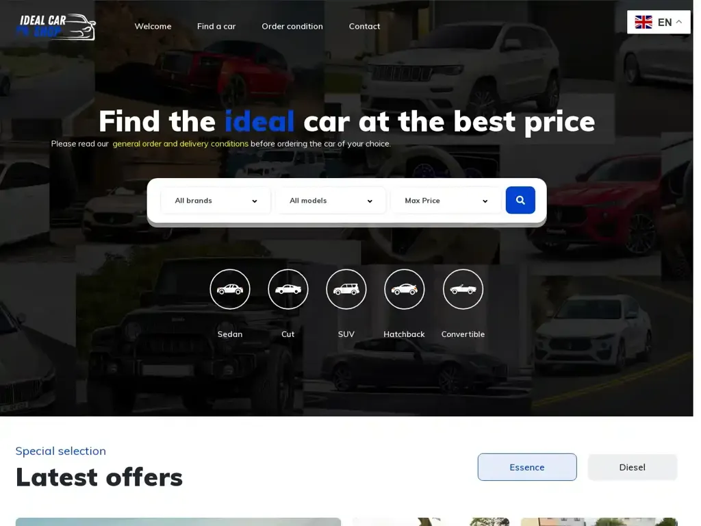 Screenshot of Idealcarshop.com taken on Friday the 7th of June 2024