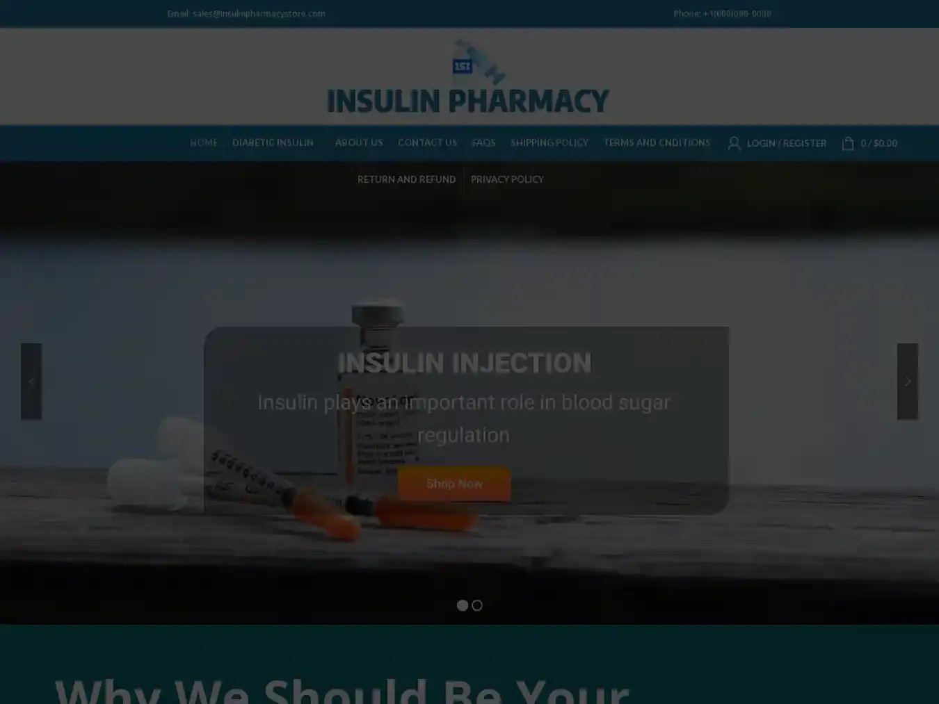 Insulinpharmacystore.com Fraudulent Medical website.
