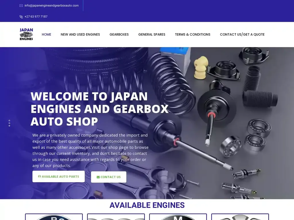 Screenshot of Japanengineandgearboxauto.com taken on Tuesday the 16th of July 2024