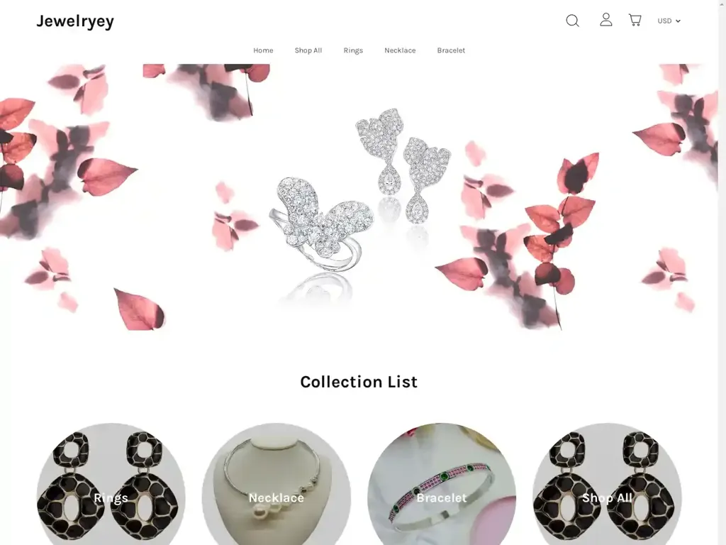 Screenshot of Jewelryey.shop taken on Saturday the 30th of November 2024