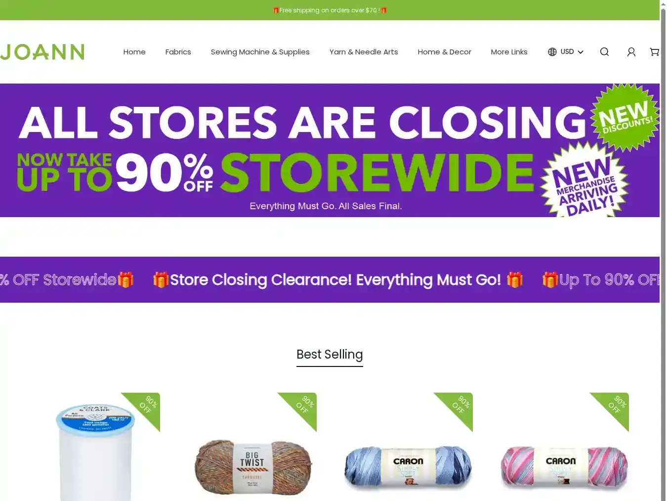 Joann-official.com Fraudulent Non-Delivery website.