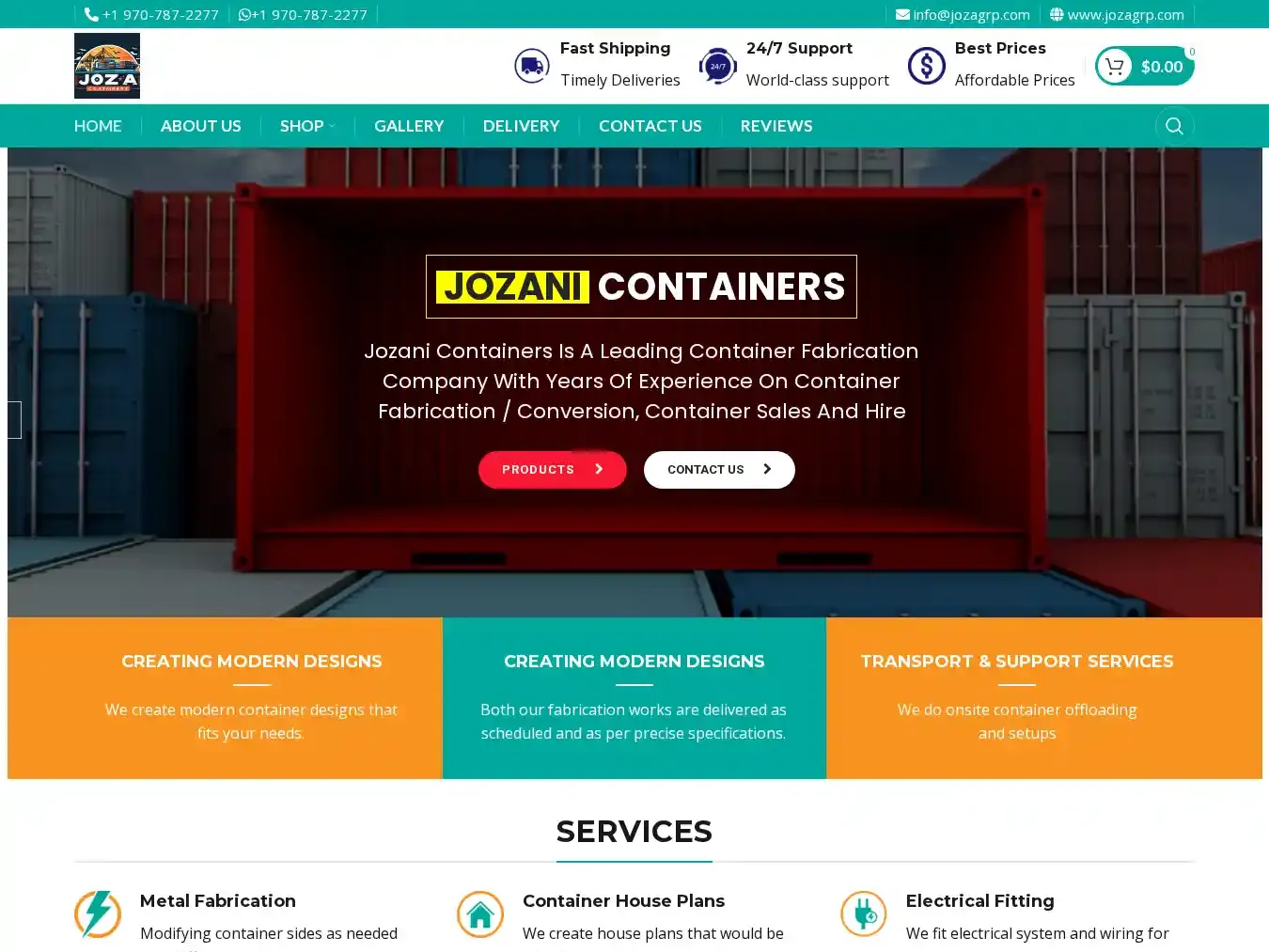 Jozagrp.com Fraudulent Container website.