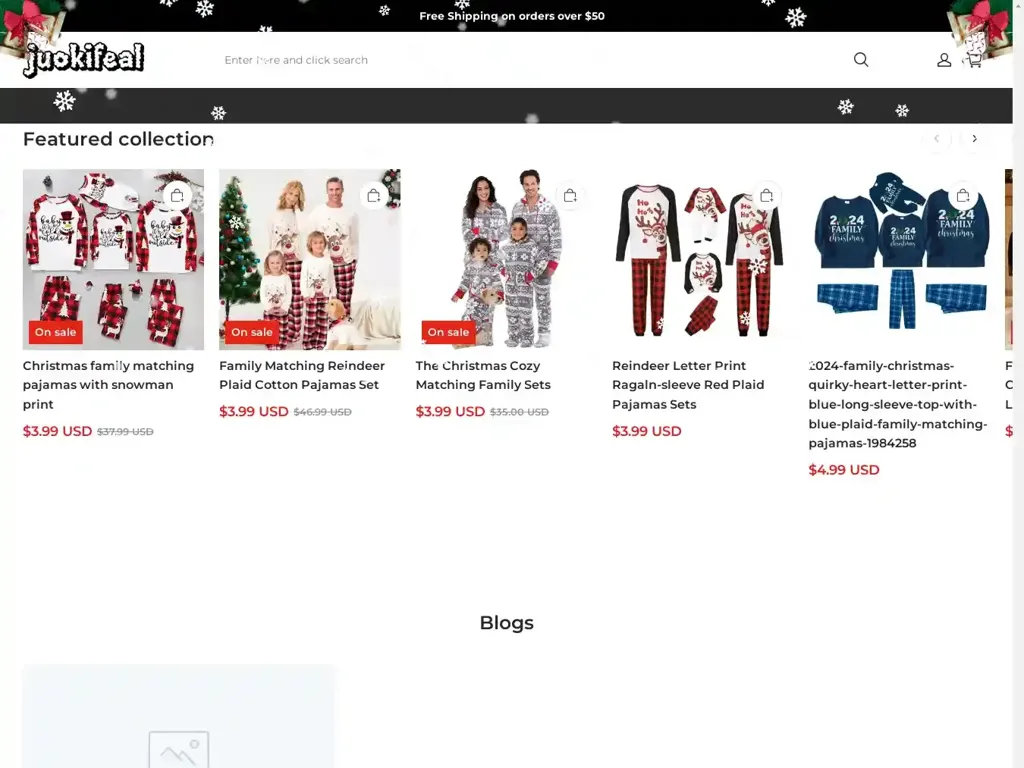 Screenshot of Juokifeal.shop taken on Tuesday the 5th of November 2024