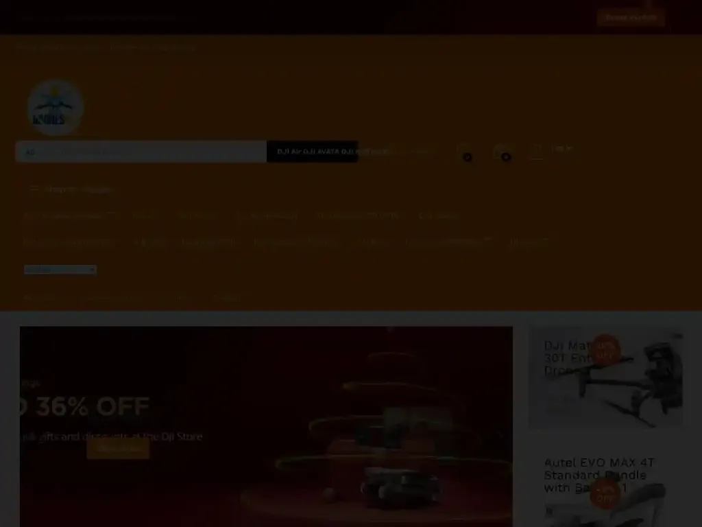 Screenshot of K-tdrones.store taken on Tuesday the 19th of August 2025